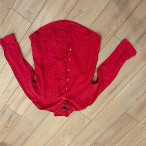Polo by Ralph Lauren Vibrant Red hot pink linen Shirt